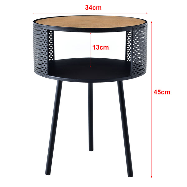 Masuta sufragerie Bjornsund rotunda cu raft [en.casa]