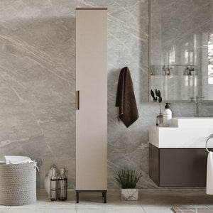 Dulap înalt Lieto cu 6 rafturi 183,5 x 29,5 x 29,5 cm Stejar gri [en.casa]