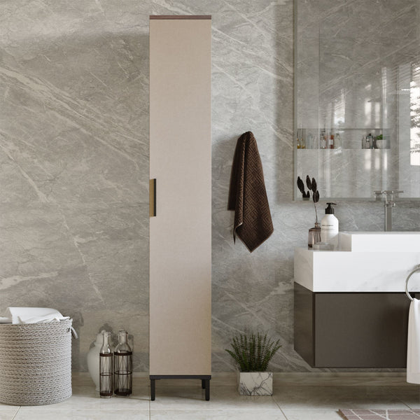 Dulap înalt Lieto cu 6 rafturi 183,5 x 29,5 x 29,5 cm Stejar gri [en.casa]