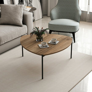 Masă de cafea Gladsaxe 40x90x89 cm aspect nuc / negru [en.casa]