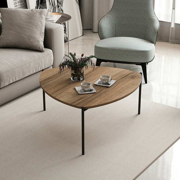 Masă de cafea Gladsaxe 40x90x89 cm aspect nuc / negru [en.casa]