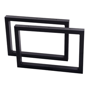 Cadru de masă Lunderskov set de 2 bucăți oțel 35x50cm negru [en.casa]