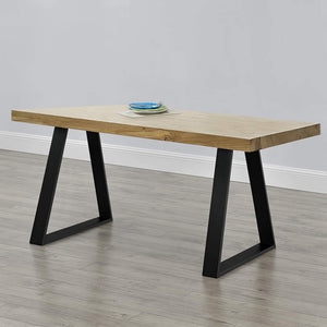 Set 2 picioare masa Lyngby 72x55x6cm otel negru mat [en.casa]