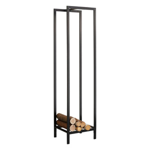 Suport pentru lemne de foc Taarbec 140 x 35 x 35 cm otel negru mat [en.casa]