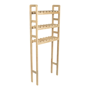 Raft baie Alslev 160 x 64 x 21 cm lemn natur [en.casa]