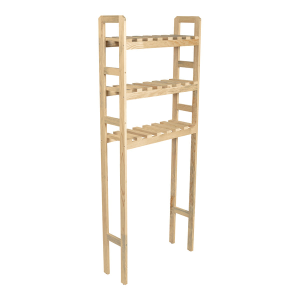 Raft baie Alslev 160 x 64 x 21 cm lemn natur [en.casa]