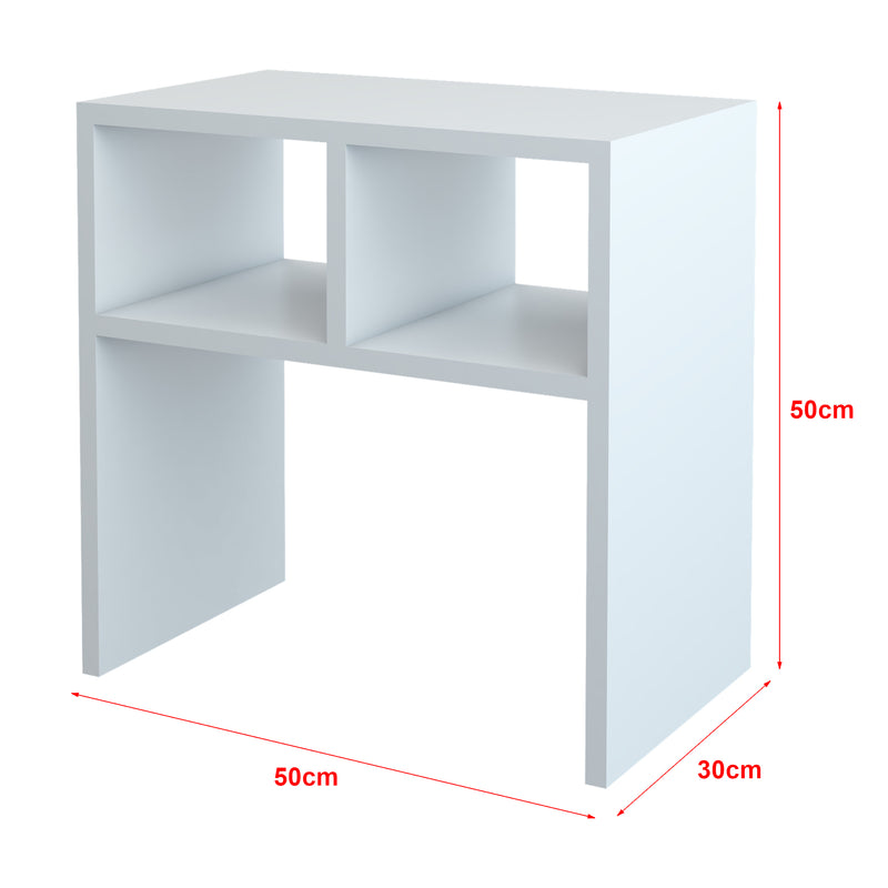 Schiță cotată Masa laterala Ravnsborg 50x50x30 cm alb [en.casa]