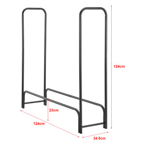 Suport lemne foc  Kwethluk W 124 x 124 x 34,5 cm [casa.pro]