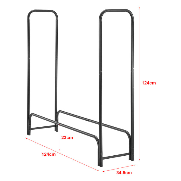 Suport lemne foc  Kwethluk W 124 x 124 x 34,5 cm [casa.pro]