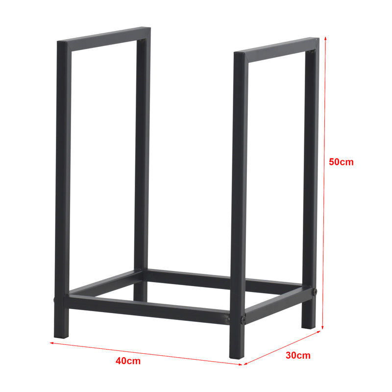 Schiță cotată Suport lemne de foc Torsas 40 x 30 x 50 cm otel negru [en.casa]