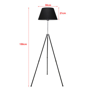 Lampa de podea Livingston 150 cm 1 x E27 max 20W metal textil negru argintiu [lux.pro]