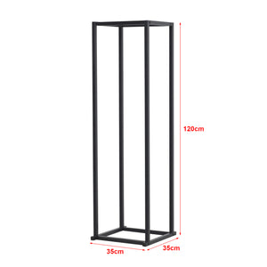 Suport lemne foc Tibro 35x35x120cm otel negru [en.casa]