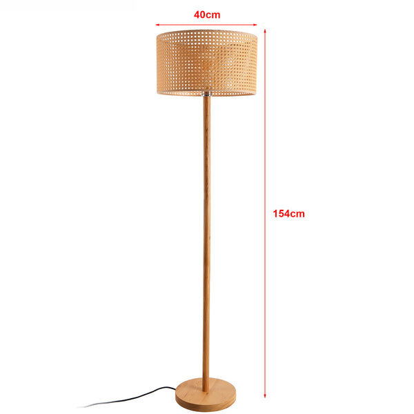 Lampa de podea Rochdale 154 cm lemn rattan,1 x E27 [lux.pro]