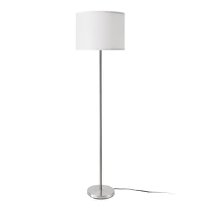 Lampă de podea Tamworth E27 Argintiu Textil [lux.pro]