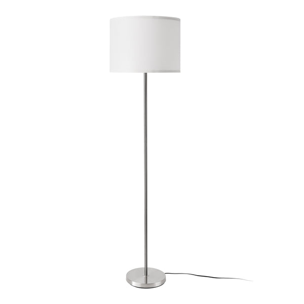 Lampă de podea Tamworth E27 Argintiu Textil [lux.pro]