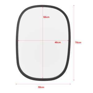 Oglindă de perete Copertino 70x50 cm Negru, mat [en.casa]