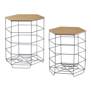 Set 2 cosuri metalice masuri diferite Horsholm [en.casa]