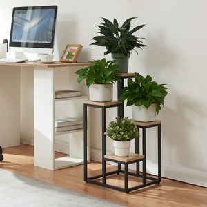 Suport plante cu 4 rafturi inaltimi diferite Ameland 67x34x34 [en.casa]