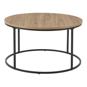 Masă de cafea Kuhmoinen 45xØ80 cm Negru [en.casa]