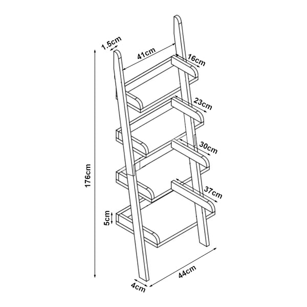 Raft tip scara Göinge bambus [en.casa]