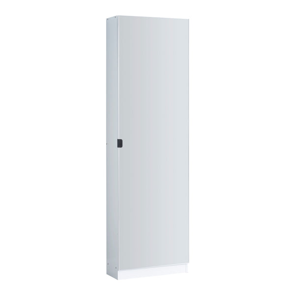 Dulap pentru pantofi Meura 160x48x20cm cu oglindă Alb [en.casa]