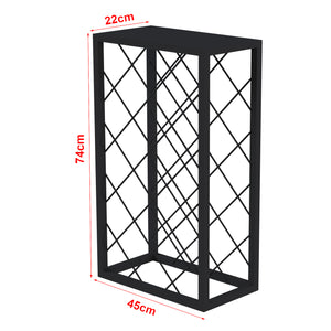 Suport sticle cu vin Amasia 68x40x22cm negru [en.casa]