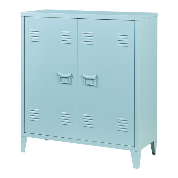 Dulap metalic Oripää - 90x80x33cm - Albastru-gri
