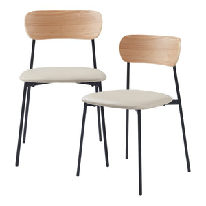 Set 2 scaune bucatarie Jyvaskyla bej [en.casa]