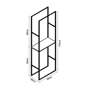 Suport lemne de foc Ulvila 170x45x30cm negru [en.casa]