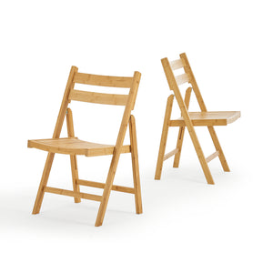 Set 2 scaune pliabile Gran bambus [en.casa]