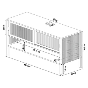 Dulap sub chiuveta Hvaler 60x100x45cm natur [en.casa]