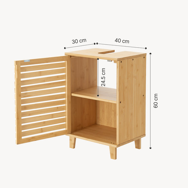 Dulap sub chiuveta Iveland 60x40x30cm bambus [en.casa]