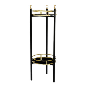 Suport flori Oulainen 79x28x28cm negru auriu [en.casa]