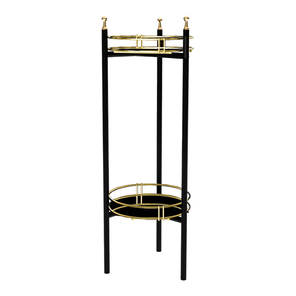 Suport flori Oulainen 79x28x28cm negru auriu [en.casa]