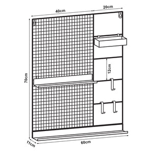 Organizator de perete Westre 70x60x11cm negru [en.casa]