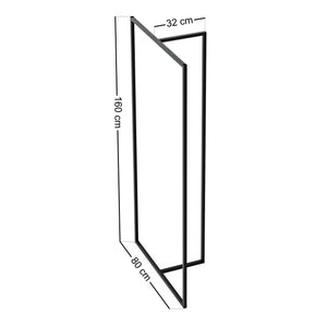 Suport haine Hurdal 160x80x32cm negru [en.casa]