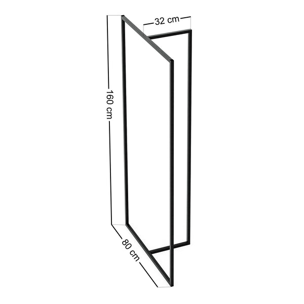 Suport haine Hurdal 160x80x32cm negru [en.casa]