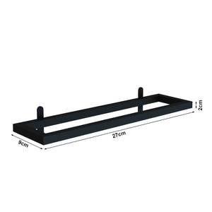 Set 3 buc suport de perete sticle vin Flesberg 27x9cm negru [en.casa]