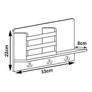 Raft perete Giske 33x8x22cm bambus [en.casa]