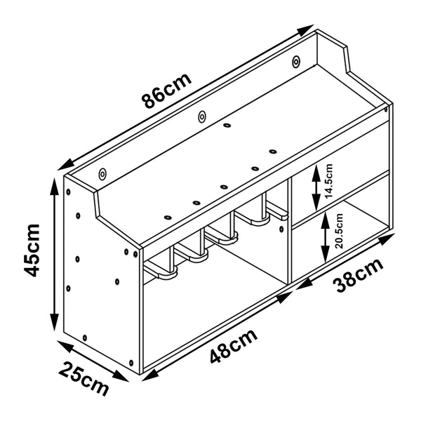 Organizator scule Gjemnes 86x25x45cm [en.casa]