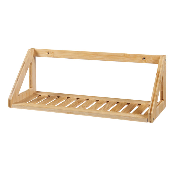 Set 2 rafturi perete Gjerdrum 43x15x15cm bambus [en.casa]