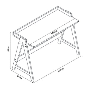 Birou Härryda 123x53x80cm bambus natur [en.casa]