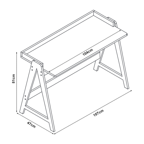 Birou Härryda 123x53x80cm bambus natur [en.casa]