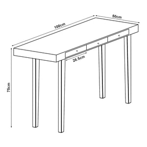 Birou Hässleholm 100x50x75cm bambus [en.casa]