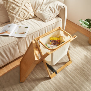 Masa pliabila camping Hattfjelldal 53x48x32cm bambus [en.casa]