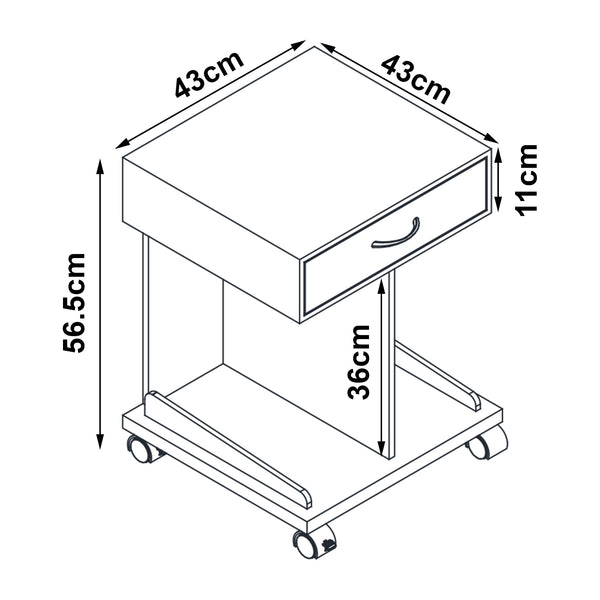 Masuta mobila Jokkmokk 56,5x43x43cm bambus [en.casa]