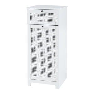 Dulap baie cu cos pentru rufe Karlsøy 90x38x40cm alb [en.casa]