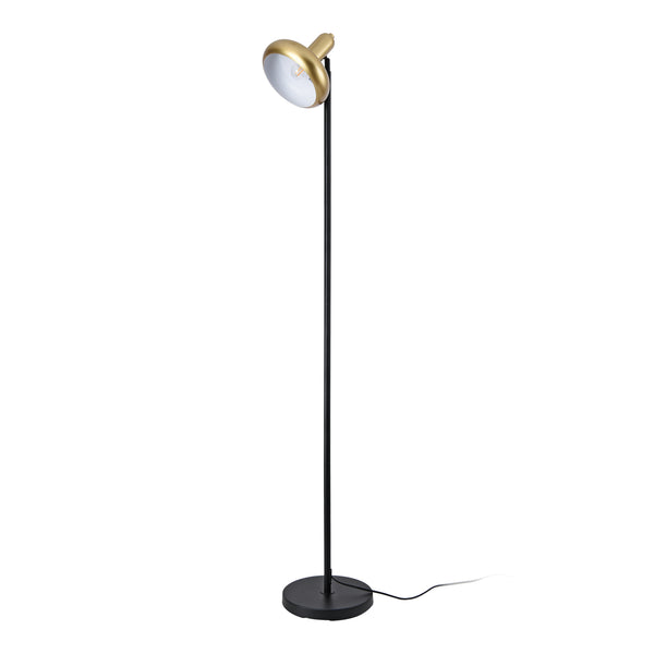 Lampadar Namsos 156cm 1x E27 60W metal negru/auriu [lux.pro]