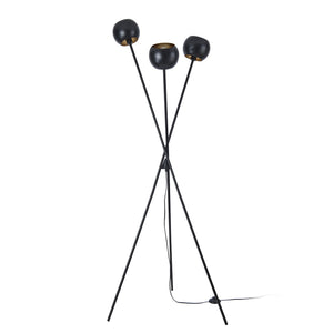 Lampadar Nykvarn 161cm 3xE14 max 40W negru/auriu [lux.pro]
