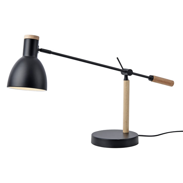 Lampa de masa Watford negru/lemn natur [lux.pro]